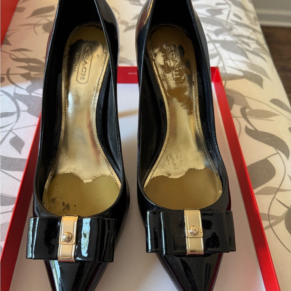 Coach Black Patent Leather Women's Shoes